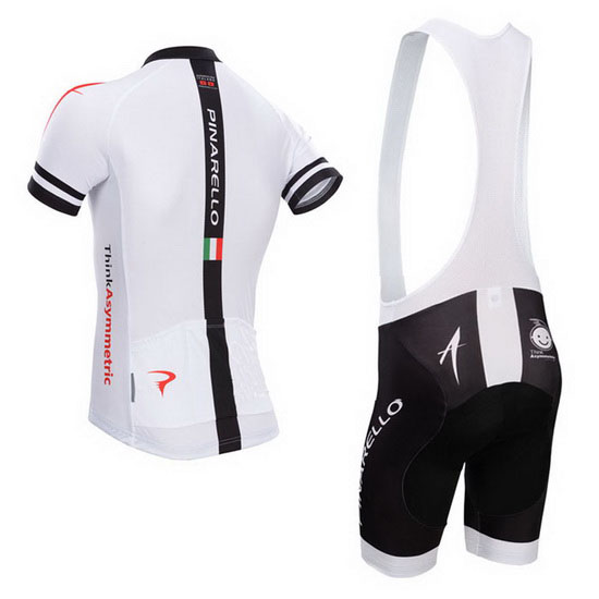 2014 Maillot Pinarello Tirantes Mangas Cortas Negro Y Blanco